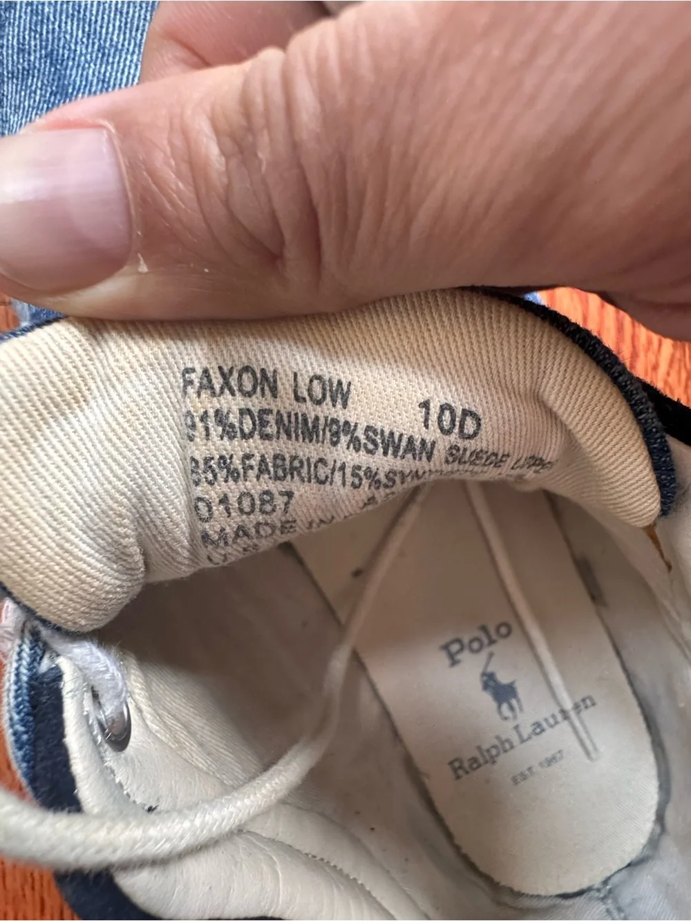 Polo by Ralph Lauren Men's Denim Blue Lace-Up Sneakers